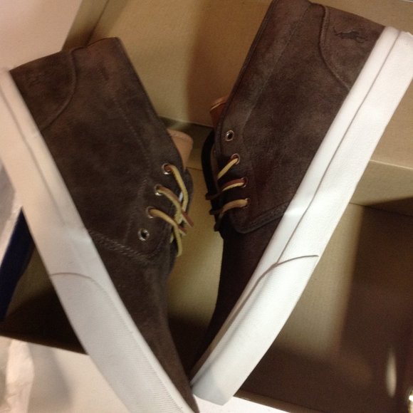Polo By Ralph Lauren Men's Keaton Brown Suede Chukka Boots- 11.5D - New in Box